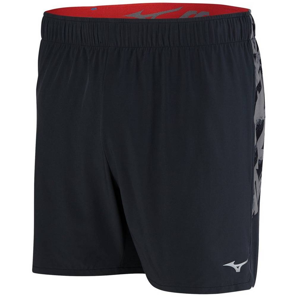 Mens Mizuno Alpha 5.5" Running Shorts Black Philippines (PRYFVH316)